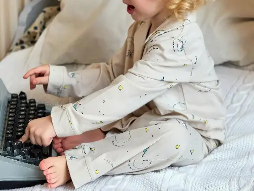Rocket Print Pajama Set